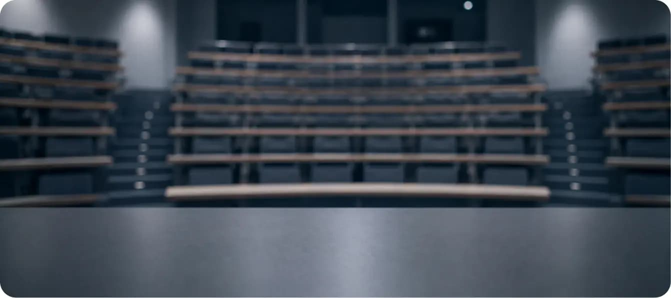 Empty lecture hall