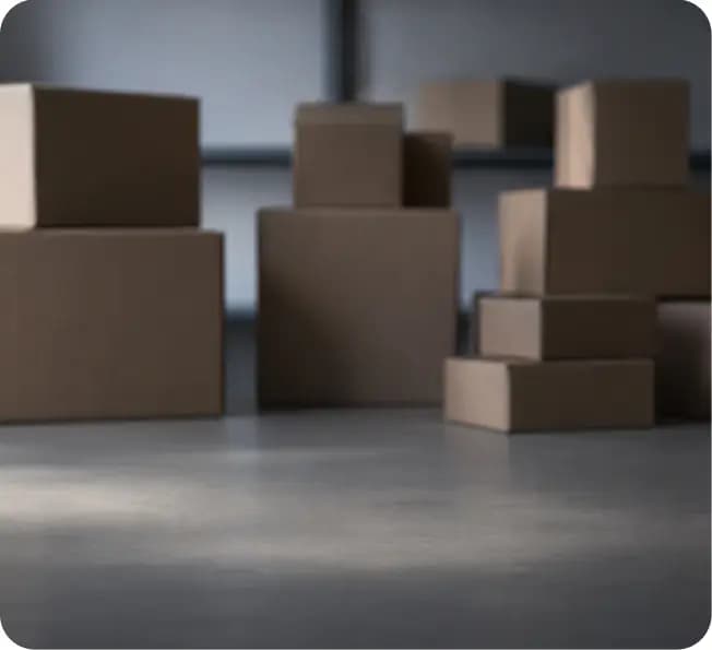 Stacked cardboard boxes